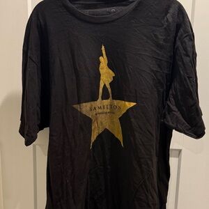 Hamilton Black T-Shirt with Gold Graphic